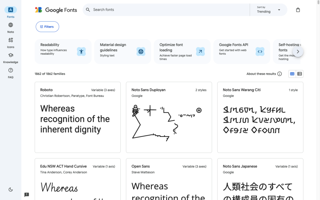 Google Fonts