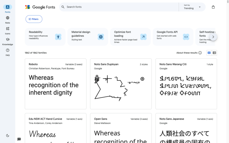Google Fonts
